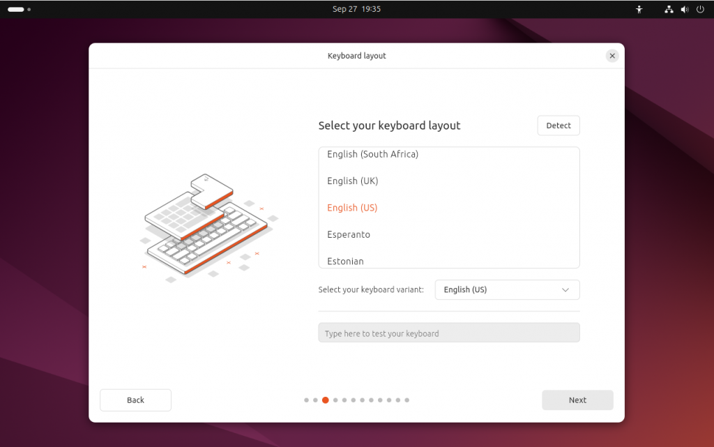 Keyboard Layout Window