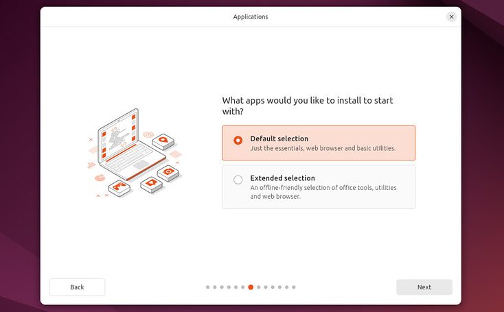 Application Selection Window